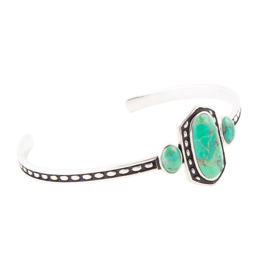 Shielded Lime Turquoise Cuff Bracelet - Barse Jewelry
