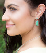 Shielded Lime Turquoise Earring - Barse Jewelry