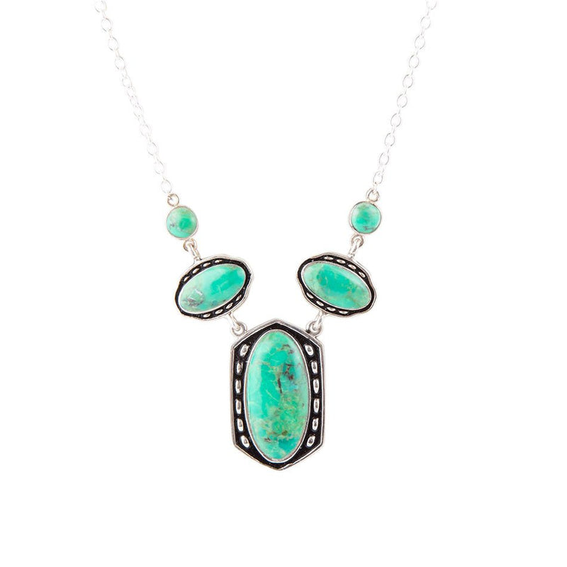 Shielded Lime Turquoise Necklace - Barse Jewelry