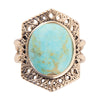 Shielded Turquoise and Bronze Ring - Barse Jewelry