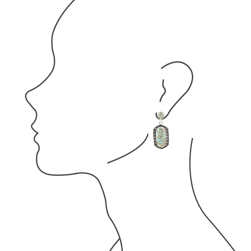 Shielded Turquoise Earring - Barse Jewelry