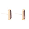 Short Linear Amethyst and Bronze Stud - Barse Jewelry