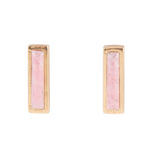 Short Linear Rhodonite and Bronze Stud - Barse Jewelry
