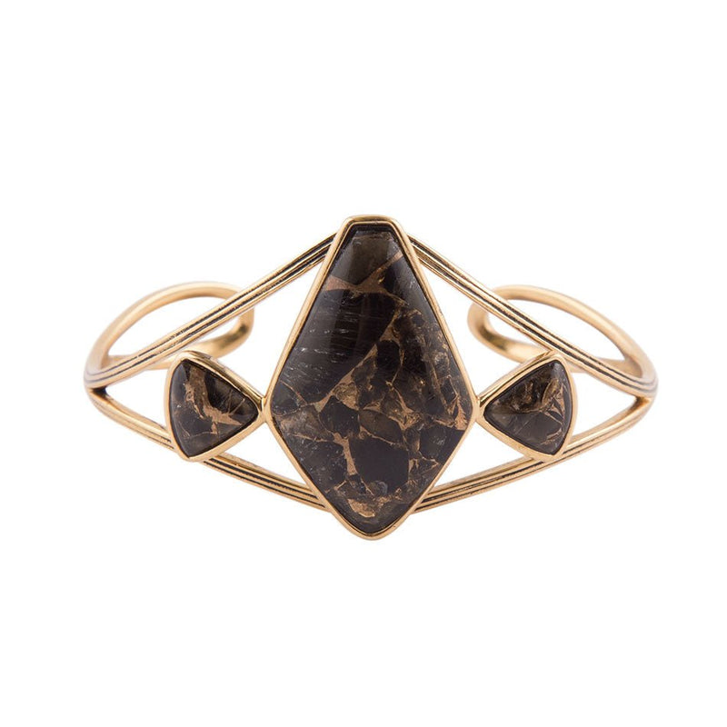 Shungite and Bronze Cuff - Barse Jewelry