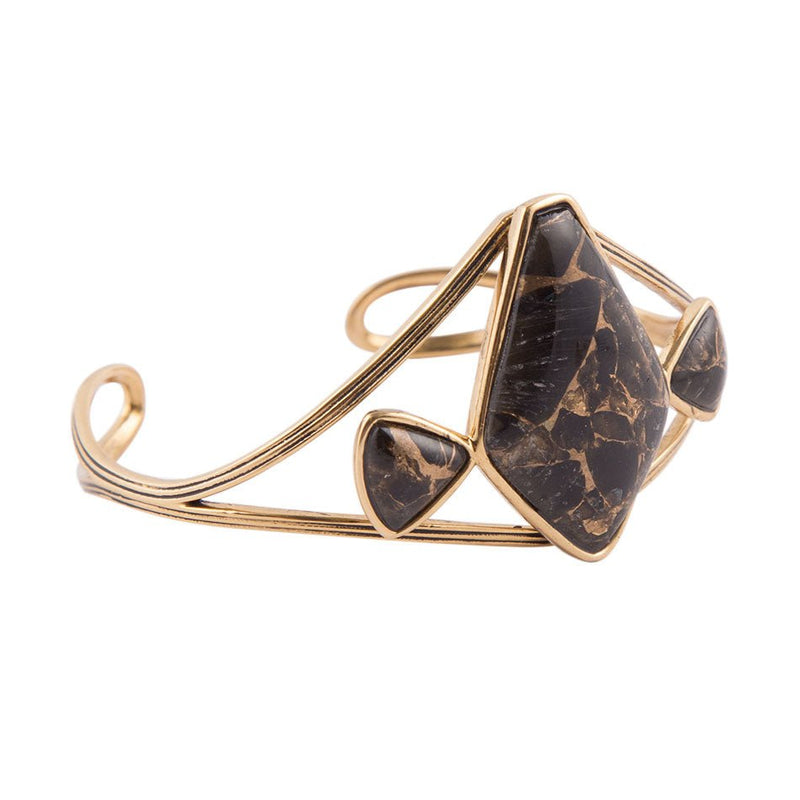 Shungite and Bronze Cuff - Barse Jewelry