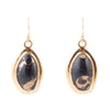 Shungite Matrix and Bronze Drop Earrings - Barse Jewelry