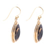 Shungite Matrix and Bronze Drop Earrings - Barse Jewelry