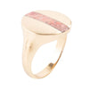 Signet Orange Sponge Coral and Bronze Circle Ring - Barse Jewelry