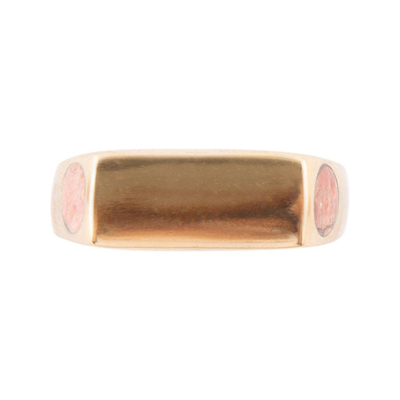 Signet Orange Sponge Coral and Bronze In The Hole Ring - Barse Jewelry