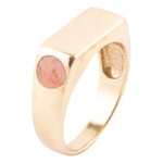 Signet Orange Sponge Coral and Bronze In The Hole Ring - Barse Jewelry