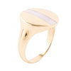 Signet Pink Opal and Bronze Circle Ring - Barse Jewelry