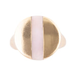 Signet Pink Opal and Bronze Circle Ring - Barse Jewelry
