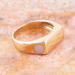 Signet Pink Opal and Bronze In The Hole Ring - Barse Jewelry