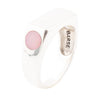 Signet Pink Opal and Sterling Silver In The Hole Ring - Barse Jewelry