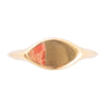 Signet Triangle Orange Sponge Coral and Bronze Ring - Barse Jewelry