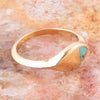 Signet Triangle Turquoise and Bronze Ring - Barse Jewelry
