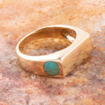 Signet Turquoise and Bronze In The Hole Ring - Barse Jewelry