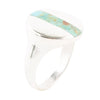 Signet Turquoise and Sterling Silver Circle Ring - Barse Jewelry