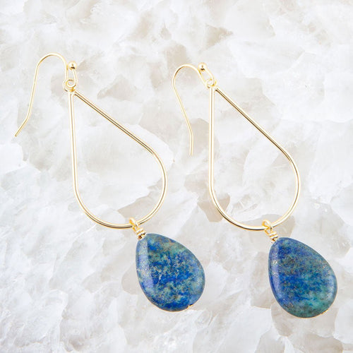 Simple Things Chrysocolla Drop Earrings - Barse Jewelry