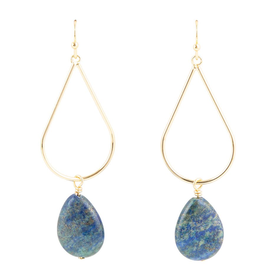 Simple Things Chrysocolla Drop Earrings - Barse Jewelry