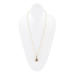 Simple Turquoise and Spiny Oyster Matrix Bronze Pendant Necklace - Barse Jewelry
