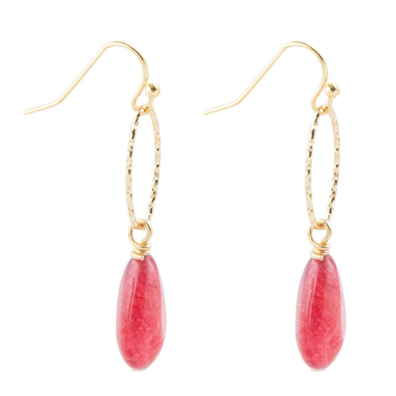 Sky Fall Pink Agate Earrings - Barse Jewelry