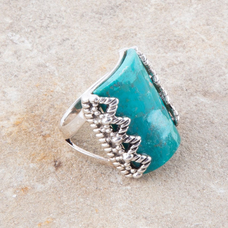 Sluice Genuine turquoise Ring - Barse Jewelry
