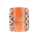 Sluice Orange Coral Ring - Barse Jewelry
