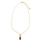 Smoky Quartz Pendant and Bronze Chain Necklace - Barse Jewelry