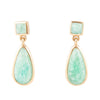 Smooth Amazonite and Bronze Teardrop Earrings - Barse Jewelry