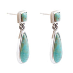 Smooth Teardrop Post Earring - Turquoise & Silver - Barse Jewelry