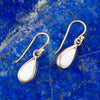 Smooth Teardrop White Jasper Earring - Barse Jewelry