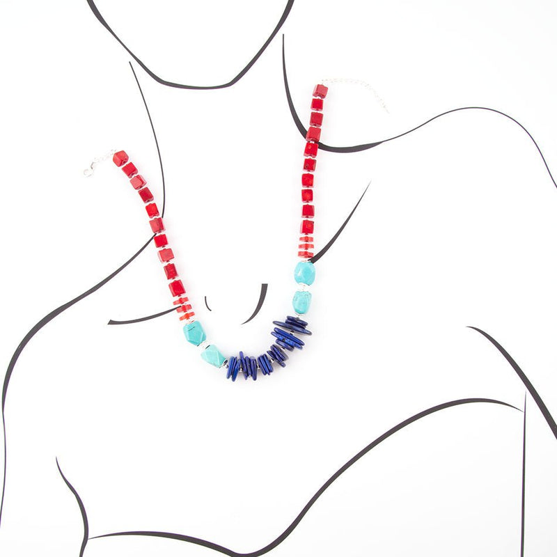 Southwest Mix Multistone Necklace - Barse Jewelry