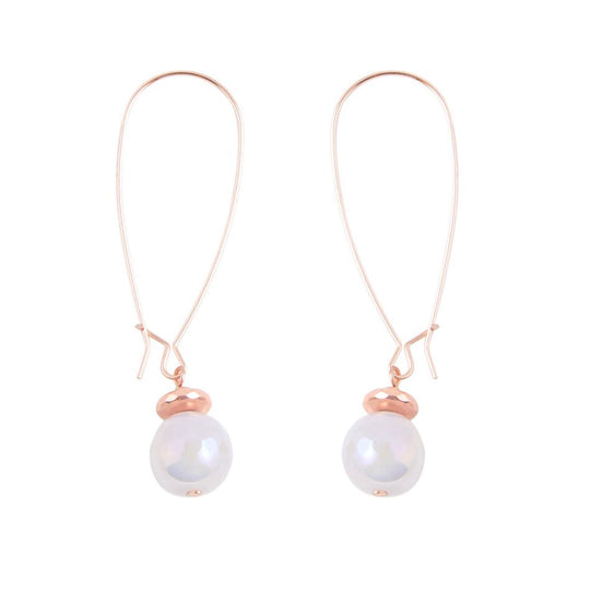 Sparkle and Shine Copper and Jade Loop Earring