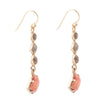 Spicy Orange Coral Drop Earrings - Barse Jewelry