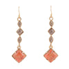 Spicy Orange Coral Drop Earrings - Barse Jewelry