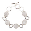 Splender Grey Quartz Sterling Link Bracelet - Barse Jewelry