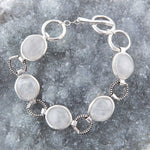 Splender Grey Quartz Sterling Link Bracelet - Barse Jewelry