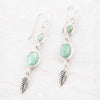 Splendor Turquoise Sterling Feather Earrings - Barse Jewelry