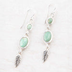 Splendor Turquoise Sterling Feather Earrings - Barse Jewelry