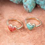 Sponge Coral Rope My Heart Ring - Barse Jewelry
