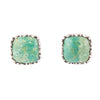 Squared Up Green Turquoise and Sterling Silver Stud Earrrings - Barse Jewelry