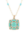 Squared Up Green Turquoise Pendant Necklace - Barse Jewelry