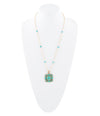 Squared Up Green Turquoise Pendant Necklace - Barse Jewelry