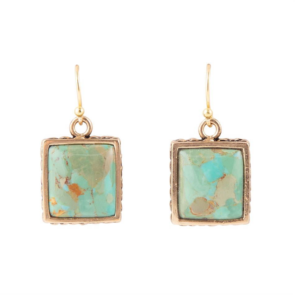 Squared Up Turquoise Earrings - Barse Jewelry