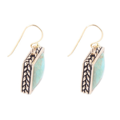 Squared Up Turquoise Earrings - Barse Jewelry