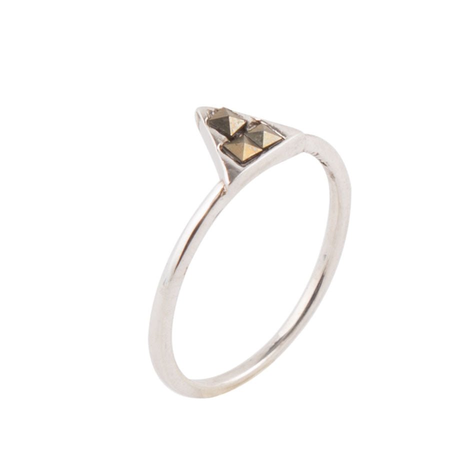 Stackable Silver Pyramid Ring - Barse Jewelry