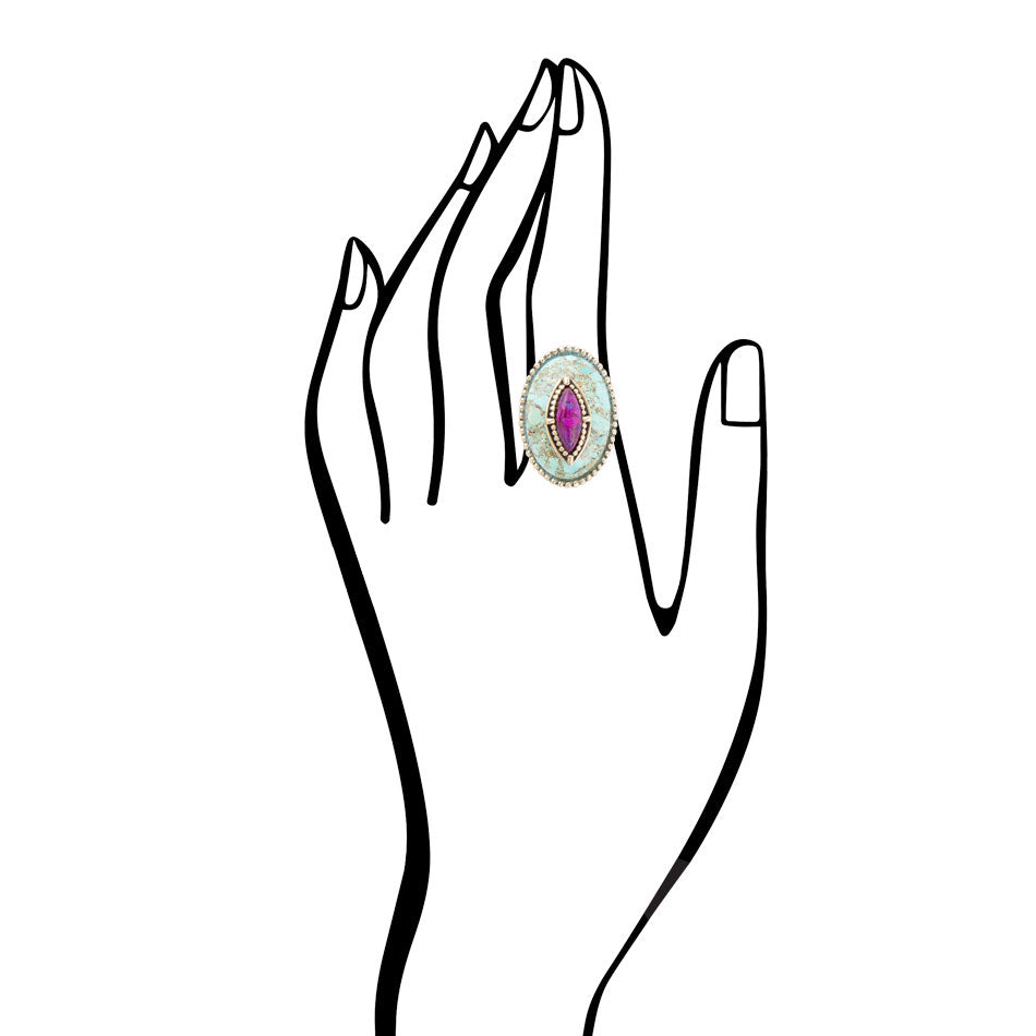 Stacked Stone Turquoise Ring - Barse Jewelry