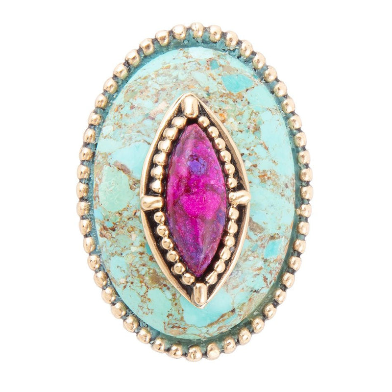 Stacked Stone Turquoise Ring - Barse Jewelry