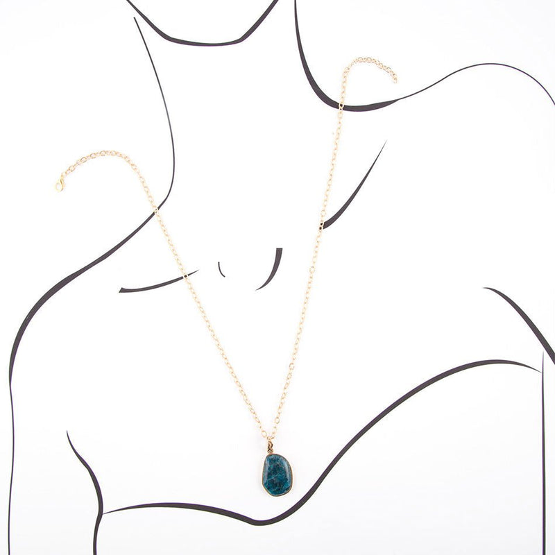 Statement Apatite Pendant Necklace - Barse Jewelry